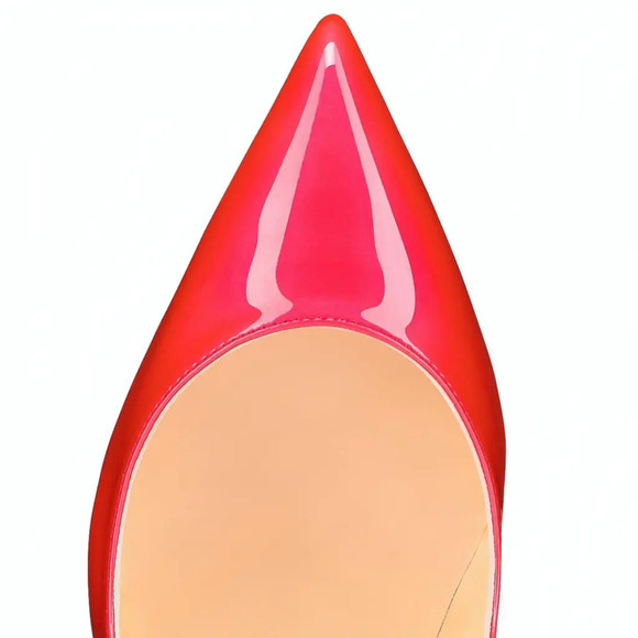 Christian Louboutin Hot Chick 100 Patent Fluo Metal Florida Pink Heel Pump 36.5 - Picture 6 of 12